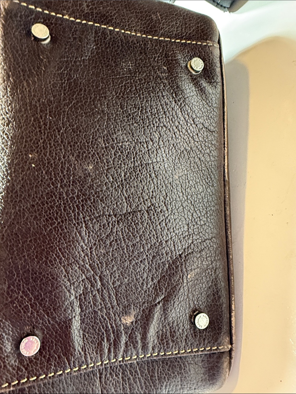 Vintage Kate Spade Brown Leather Satchel Bag - Picture 12 of 12